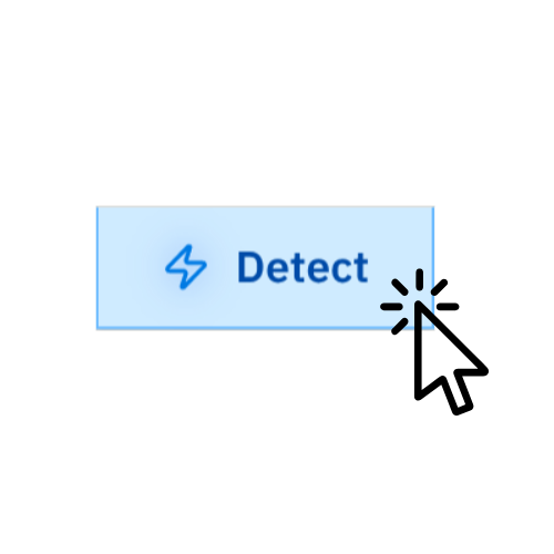 Close-up of the Detect button